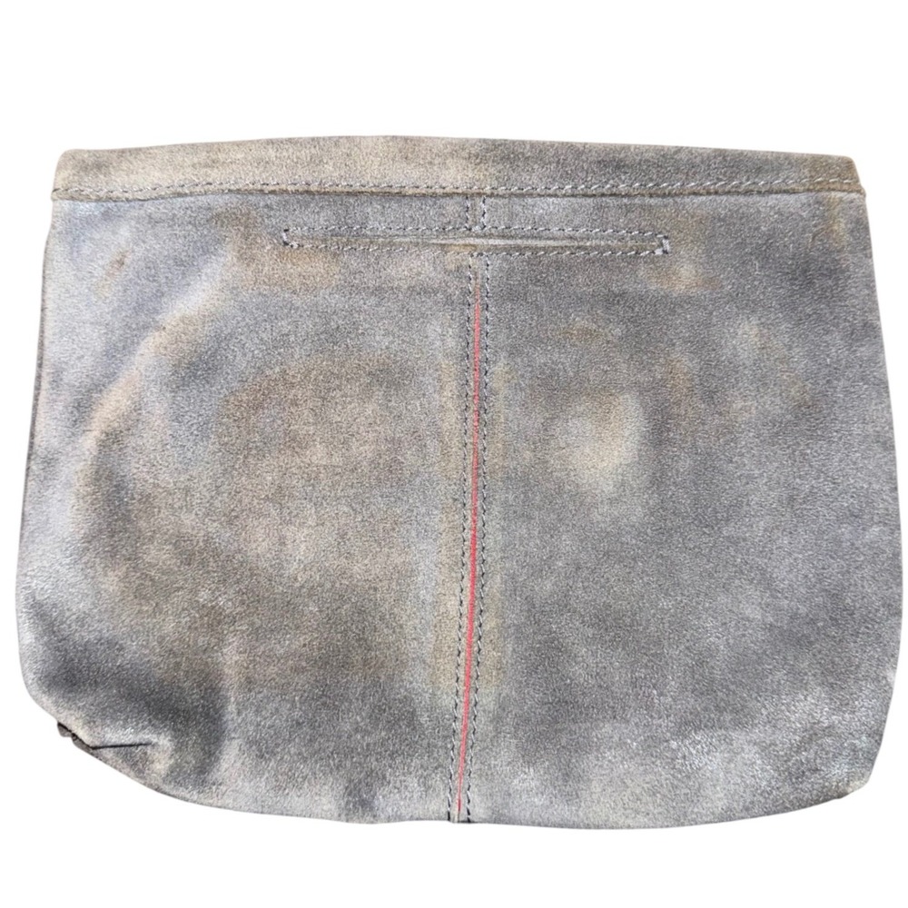 Hammitt Los Angeles VIP Clutch Grey Suede Silver Rivet Foldover Bag - Picture 2 of 10
